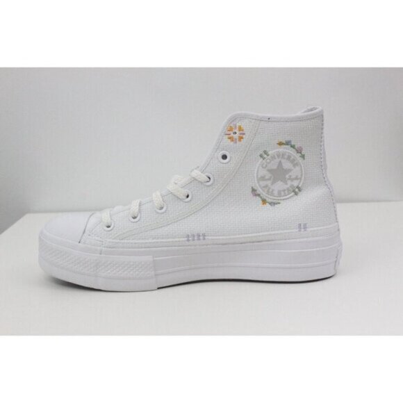 Converse Women Shoes Chuck Taylor All Star Lift Hi Top A05068C White Sz 10.5 - Picture 12 of 16